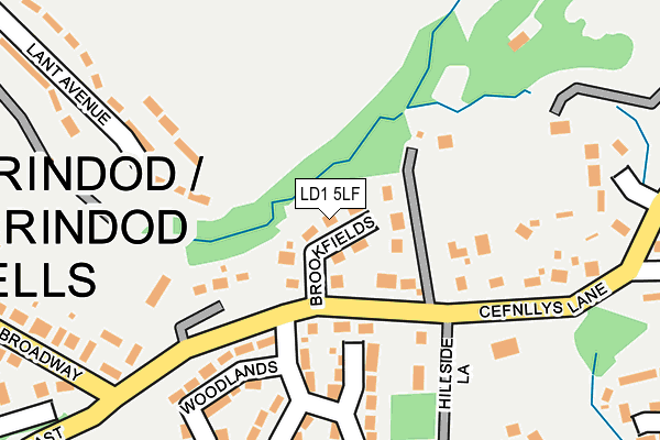LD1 5LF map - OS OpenMap – Local (Ordnance Survey)