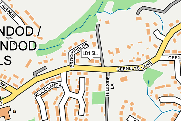 LD1 5LJ map - OS OpenMap – Local (Ordnance Survey)