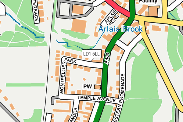 LD1 5LL map - OS OpenMap – Local (Ordnance Survey)