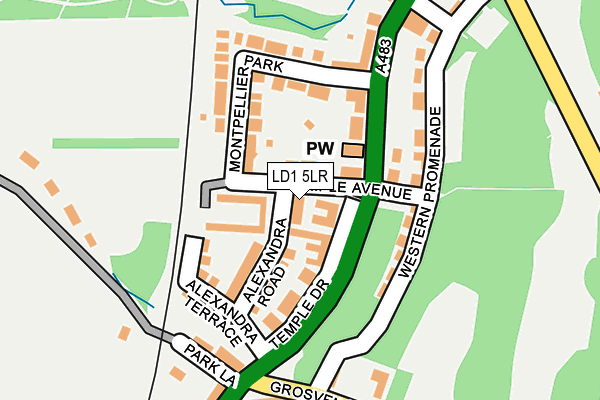 LD1 5LR map - OS OpenMap – Local (Ordnance Survey)