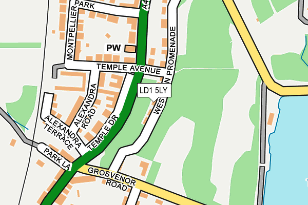 LD1 5LY map - OS OpenMap – Local (Ordnance Survey)