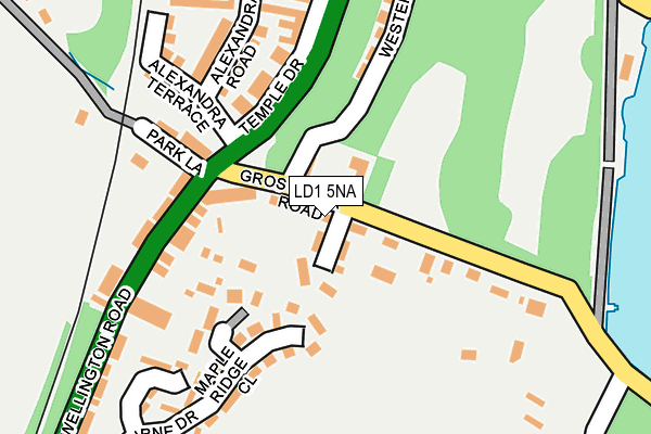 LD1 5NA map - OS OpenMap – Local (Ordnance Survey)
