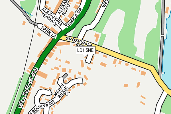 LD1 5NE map - OS OpenMap – Local (Ordnance Survey)