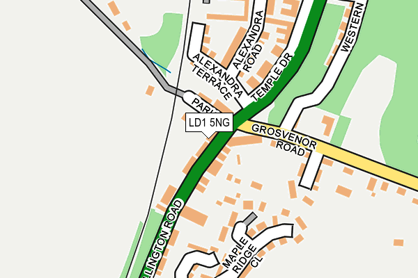 LD1 5NG map - OS OpenMap – Local (Ordnance Survey)