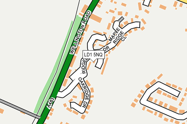 LD1 5NQ map - OS OpenMap – Local (Ordnance Survey)