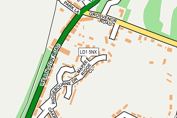 LD1 5NX map - OS OpenMap – Local (Ordnance Survey)