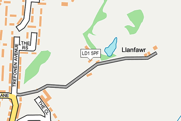 LD1 5PF map - OS OpenMap – Local (Ordnance Survey)