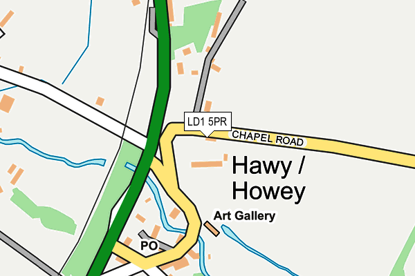 LD1 5PR map - OS OpenMap – Local (Ordnance Survey)