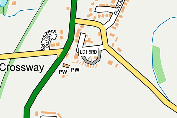 LD1 5RD map - OS OpenMap – Local (Ordnance Survey)