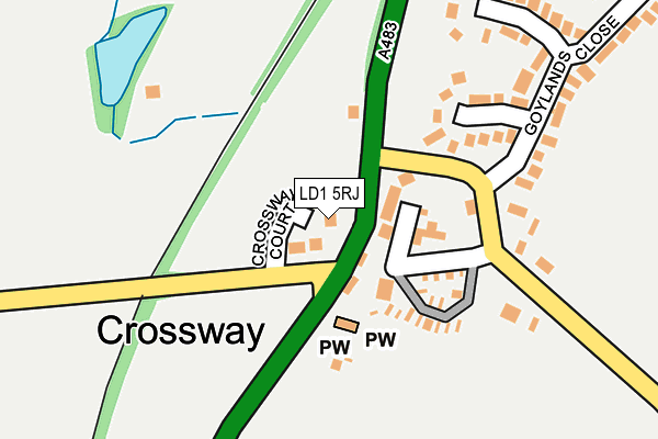 LD1 5RJ map - OS OpenMap – Local (Ordnance Survey)