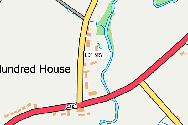 LD1 5RY map - OS OpenMap – Local (Ordnance Survey)