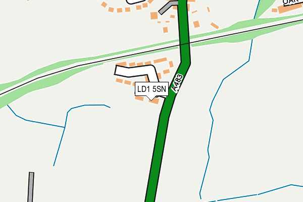 LD1 5SN map - OS OpenMap – Local (Ordnance Survey)