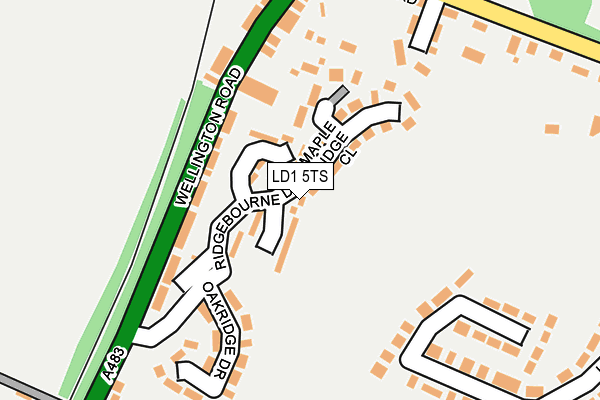 LD1 5TS map - OS OpenMap – Local (Ordnance Survey)
