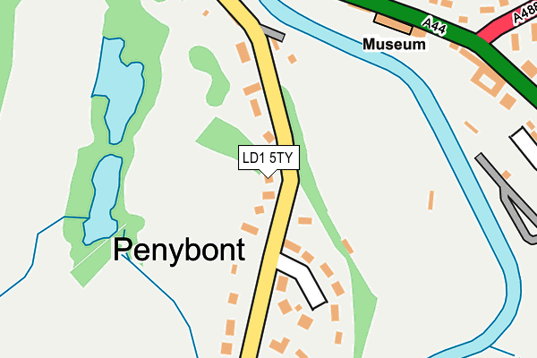 LD1 5TY map - OS OpenMap – Local (Ordnance Survey)