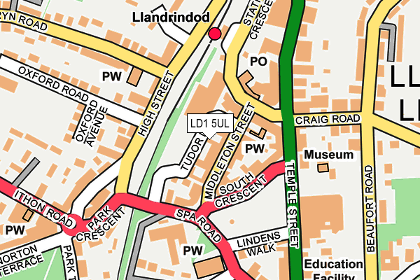 LD1 5UL map - OS OpenMap – Local (Ordnance Survey)