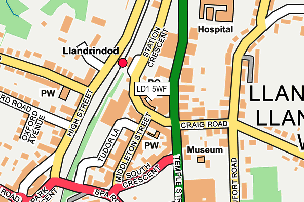 LD1 5WF map - OS OpenMap – Local (Ordnance Survey)