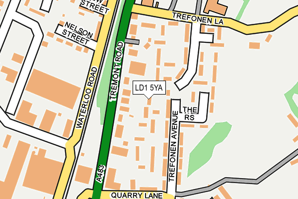 LD1 5YA map - OS OpenMap – Local (Ordnance Survey)