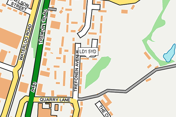 LD1 5YD map - OS OpenMap – Local (Ordnance Survey)