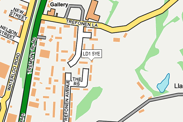 LD1 5YE map - OS OpenMap – Local (Ordnance Survey)