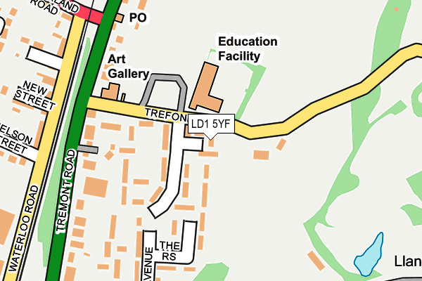 LD1 5YF map - OS OpenMap – Local (Ordnance Survey)