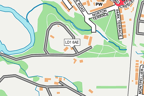 LD1 6AE map - OS OpenMap – Local (Ordnance Survey)