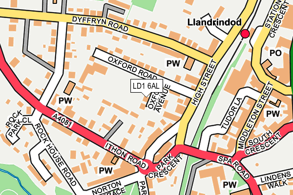 LD1 6AL map - OS OpenMap – Local (Ordnance Survey)