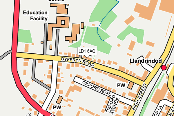 LD1 6AQ map - OS OpenMap – Local (Ordnance Survey)