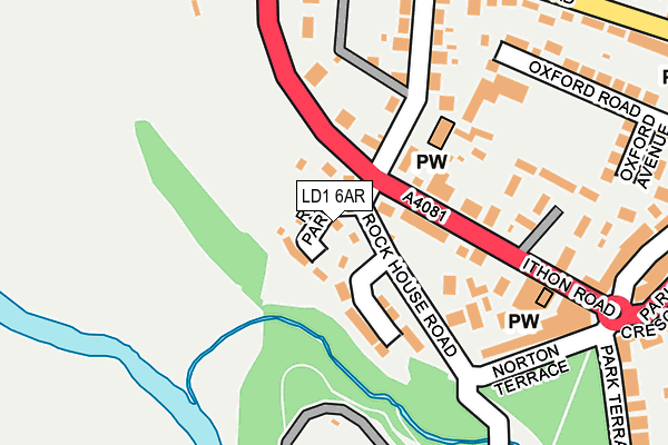 LD1 6AR map - OS OpenMap – Local (Ordnance Survey)