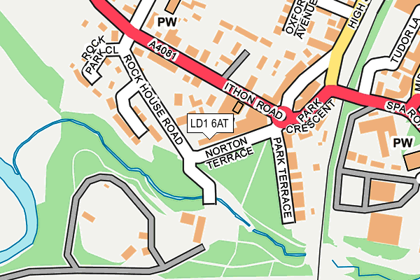 LD1 6AT map - OS OpenMap – Local (Ordnance Survey)