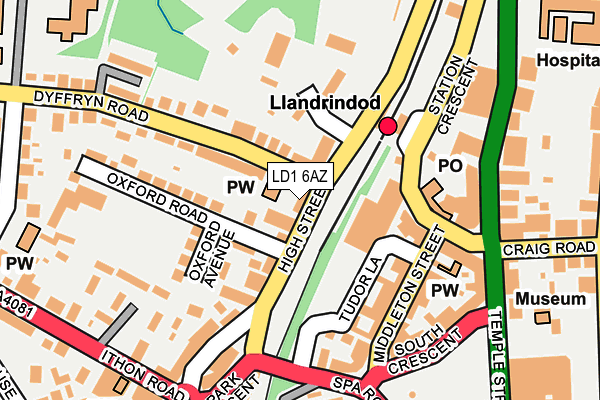 LD1 6AZ map - OS OpenMap – Local (Ordnance Survey)