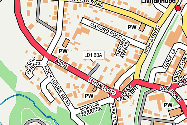 LD1 6BA map - OS OpenMap – Local (Ordnance Survey)