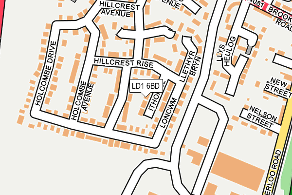 LD1 6BD map - OS OpenMap – Local (Ordnance Survey)
