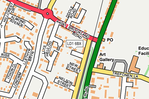 LD1 6BX map - OS OpenMap – Local (Ordnance Survey)