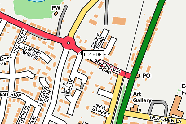 LD1 6DE map - OS OpenMap – Local (Ordnance Survey)