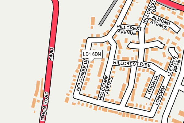LD1 6DN map - OS OpenMap – Local (Ordnance Survey)