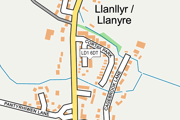 LD1 6DT map - OS OpenMap – Local (Ordnance Survey)