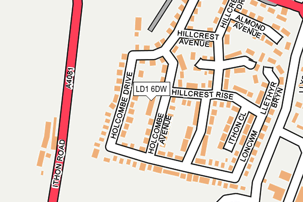 LD1 6DW map - OS OpenMap – Local (Ordnance Survey)