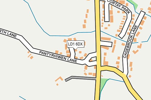 LD1 6DX map - OS OpenMap – Local (Ordnance Survey)