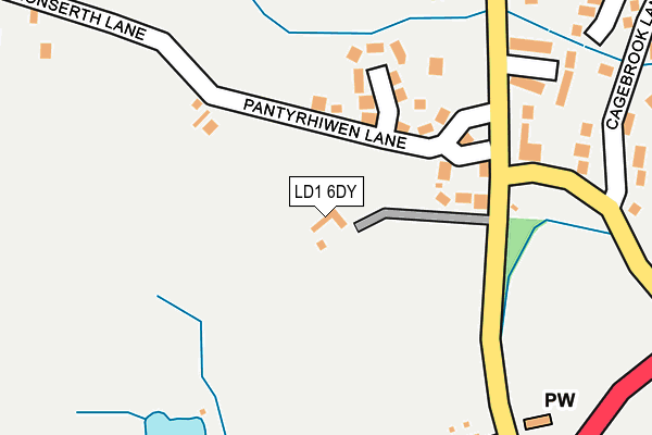 LD1 6DY map - OS OpenMap – Local (Ordnance Survey)