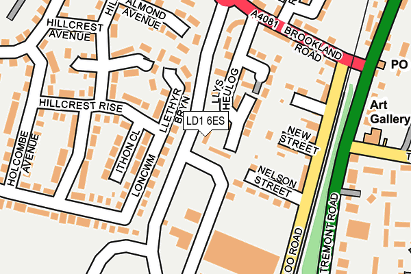 LD1 6ES map - OS OpenMap – Local (Ordnance Survey)