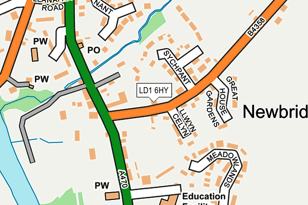 LD1 6HY map - OS OpenMap – Local (Ordnance Survey)