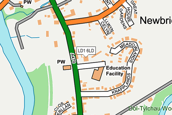 LD1 6LD map - OS OpenMap – Local (Ordnance Survey)