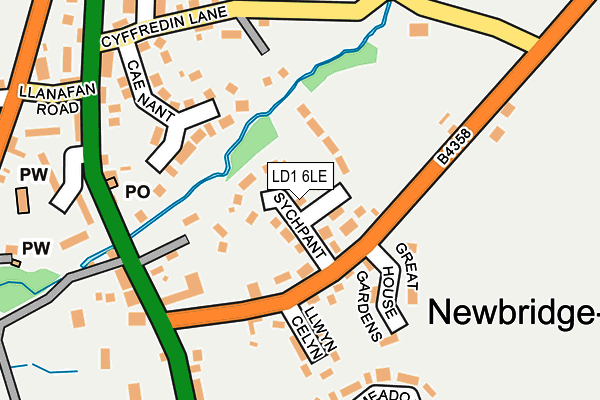 LD1 6LE map - OS OpenMap – Local (Ordnance Survey)