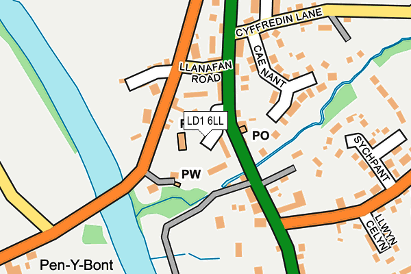 LD1 6LL map - OS OpenMap – Local (Ordnance Survey)