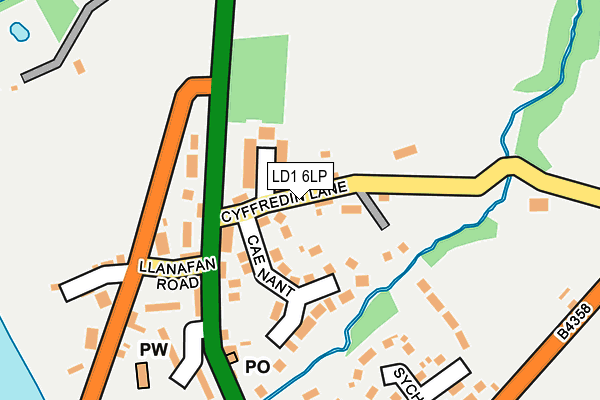 LD1 6LP map - OS OpenMap – Local (Ordnance Survey)