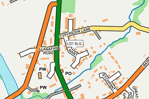 LD1 6LQ map - OS OpenMap – Local (Ordnance Survey)