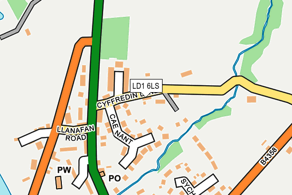 LD1 6LS map - OS OpenMap – Local (Ordnance Survey)