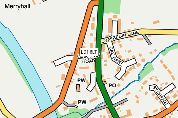 LD1 6LT map - OS OpenMap – Local (Ordnance Survey)