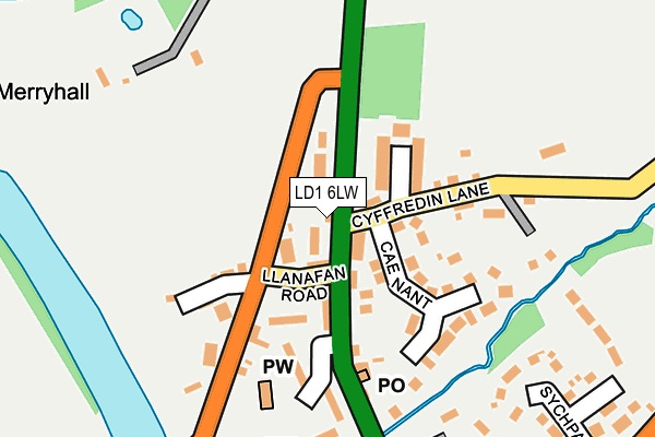 LD1 6LW map - OS OpenMap – Local (Ordnance Survey)