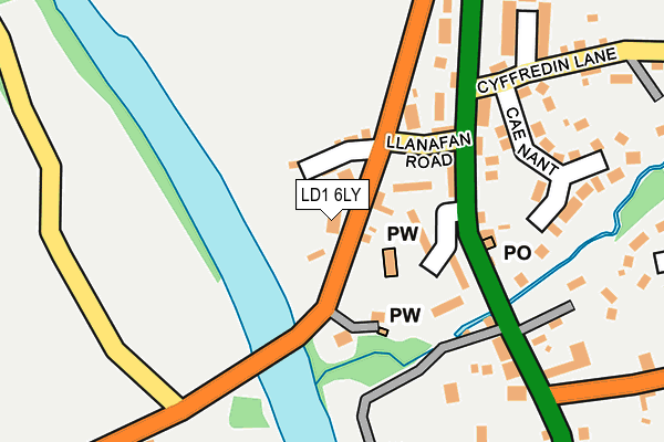 LD1 6LY map - OS OpenMap – Local (Ordnance Survey)